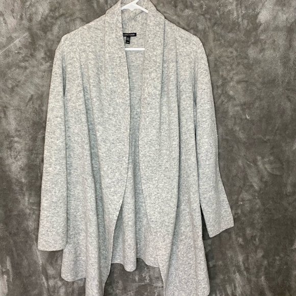 Eileen Fisher Sweaters - Eileen Fisher Women's Gray Open Draped Cardigan Size Medium